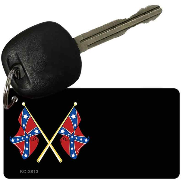 Crossed Rebel Flags Offset Wholesale Novelty Key Chain