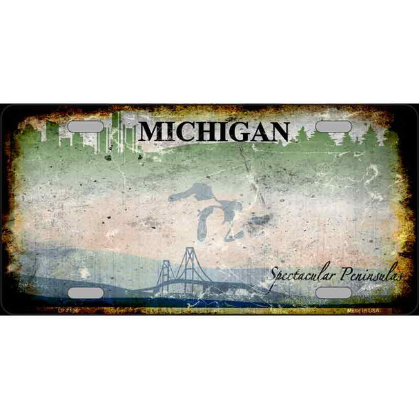 Michigan State Rusty Novelty Wholesale Metal License Plate LP-8196