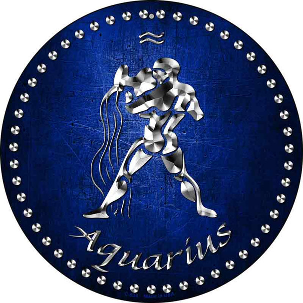 Aquarius Wholesale Novelty Metal Circular Sign