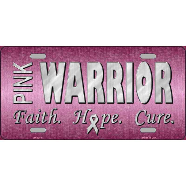 Pink Warrior Novelty Wholesale Metal License Plate