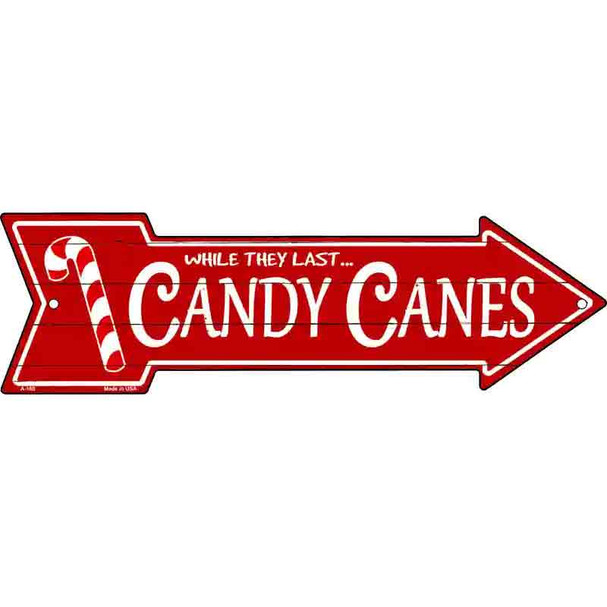Candy Canes Wholesale Novelty Metal Arrow Sign