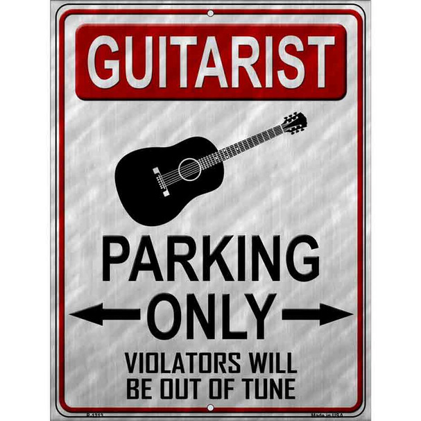 Guitarist Parking Wholesale Metal Novelty Parking Sign