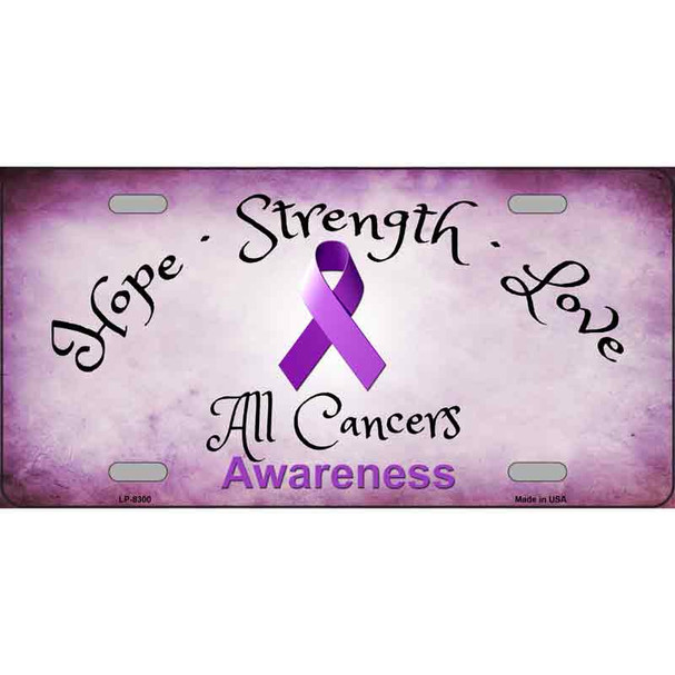 All Cancer Awareness Novelty Wholesale Metal License Plate