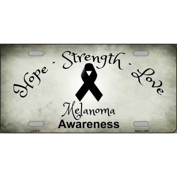 Melanoma Cancer Ribbon Novelty Wholesale Metal License Plate