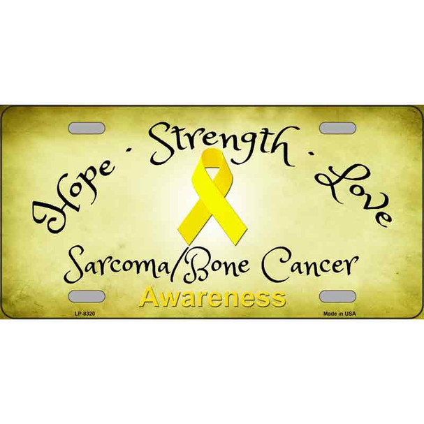 Sarcoma Bone Ribbon Novelty Wholesale Metal License Plate