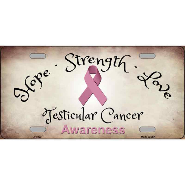 Testicular Cancer Ribbon Novelty Wholesale Metal License Plate