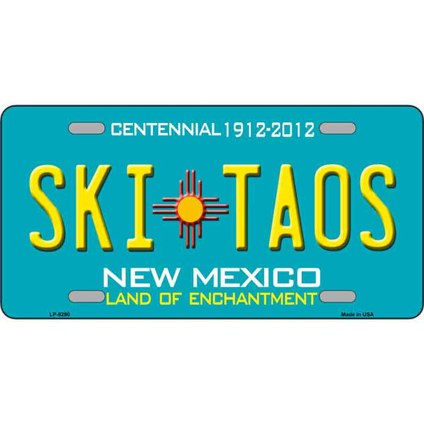 Ski Taos Teal New Mexico Novelty Wholesale License Plate