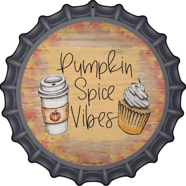 Pumpkin Spice Vibes Wholesale Novelty Metal Bottle Cap Sign