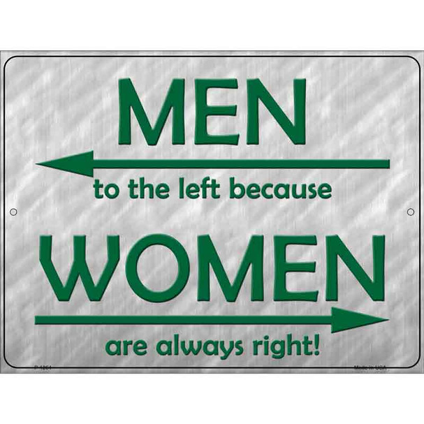 Men Left Women Right Wholesale Metal Novelty Parking Sign