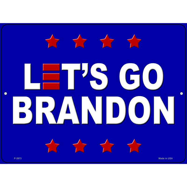 Lets Go Brandon Blue Wholesale Novelty Metal Parking Sign