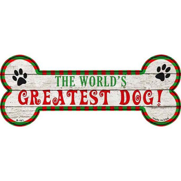 Worlds Greatest Dog Wholesale Novelty Metal Bone Magnet