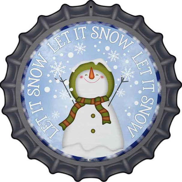 Let It Snow Snowman Wholesale Novelty Metal Bottle Cap Sign