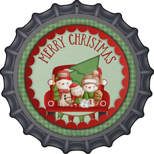 Merry Christmas Family Wholesale Novelty Metal Bottle Cap Sign