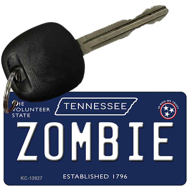 Zombie Tennessee Blue Wholesale Novelty Metal Key Chain