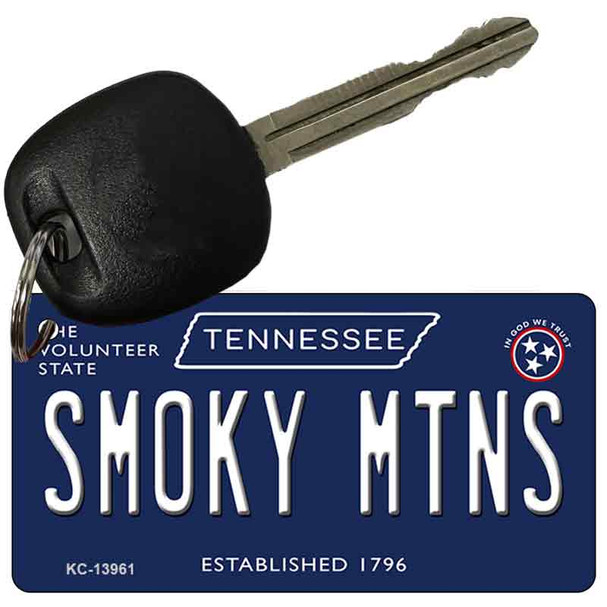 Smoky Mtns Tennessee Blue Wholesale Novelty Metal Key Chain