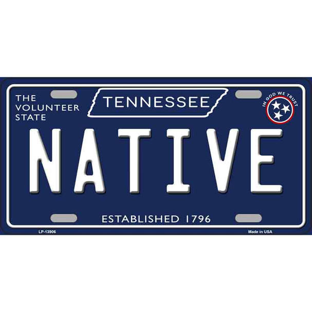 Native Tennessee Blue Wholesale Novelty Metal License Plate Tag