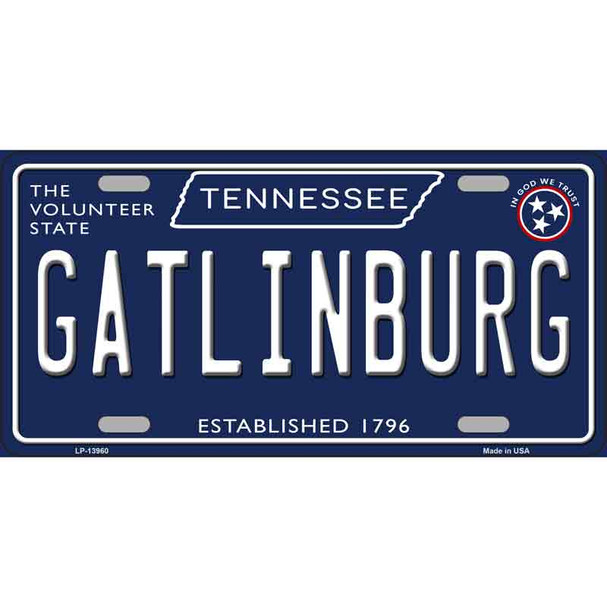 Gatlinburg Tennessee Blue Wholesale Novelty Metal License Plate Tag