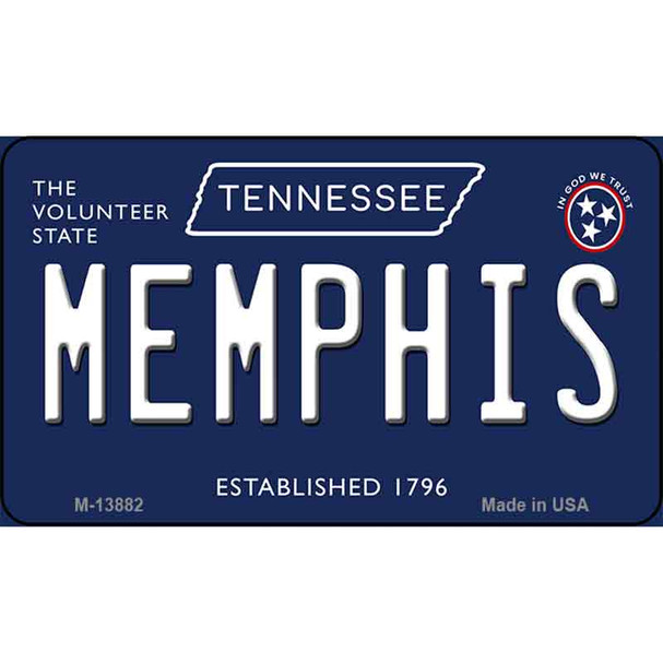 Memphis Tennessee Blue Wholesale Novelty Metal Magnet
