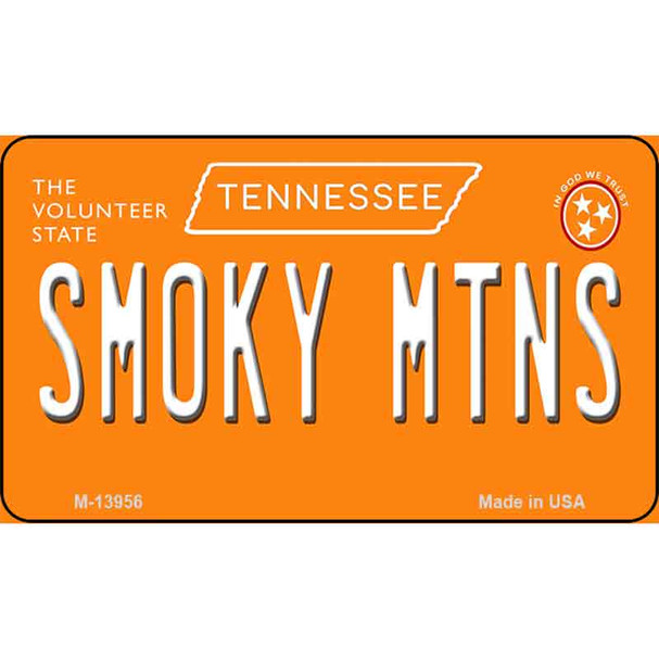 Smoky Mtns Tennessee Orange Wholesale Novelty Metal Magnet