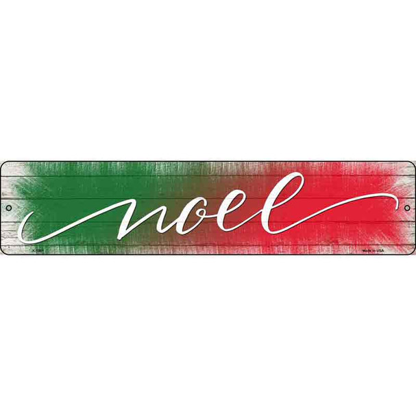 Noel Green and Red Wholesale Novelty Metal Street Sign