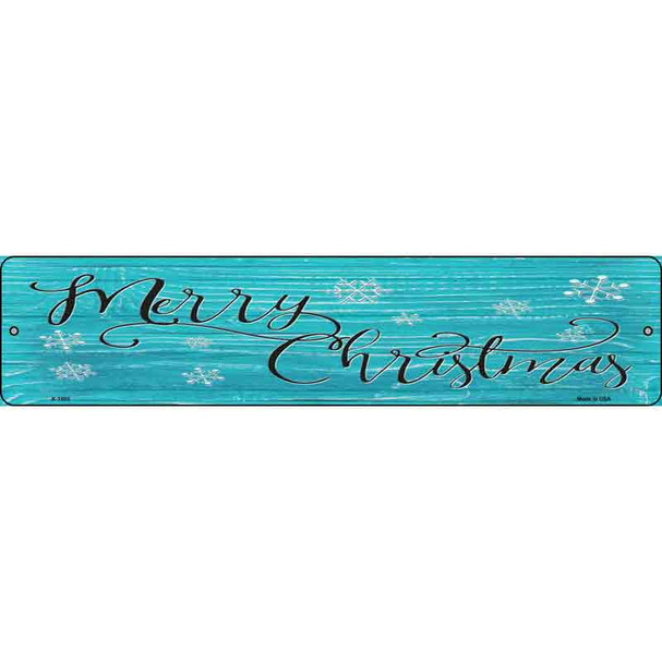 Merry Christmas Blue Wholesale Novelty Metal Street Sign