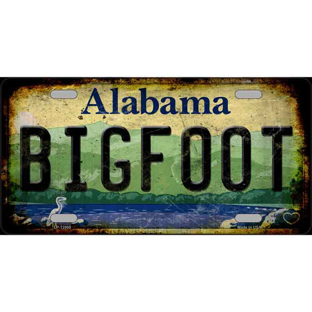 Bigfoot Alabama Wholesale Novelty Metal License Plate Tag