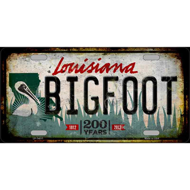 Bigfoot Louisiana Wholesale Novelty Metal License Plate Tag