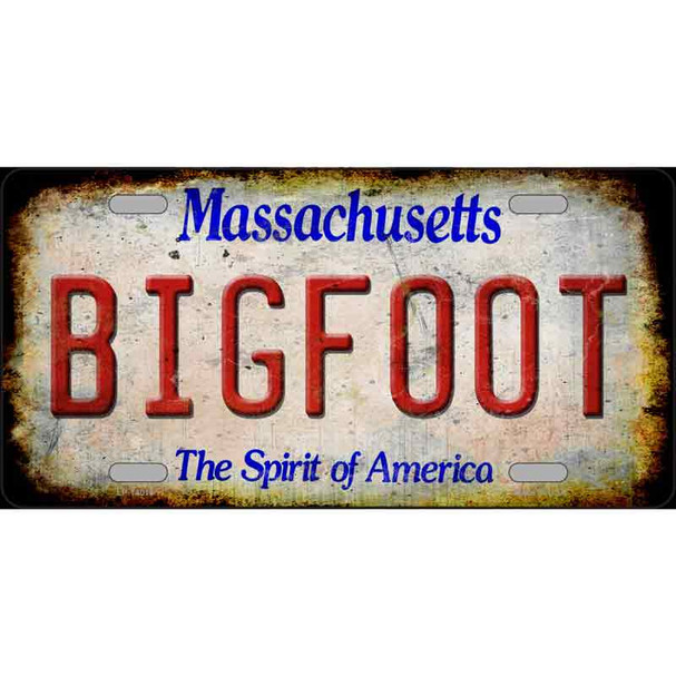 Bigfoot Massachusetts Wholesale Novelty Metal License Plate Tag