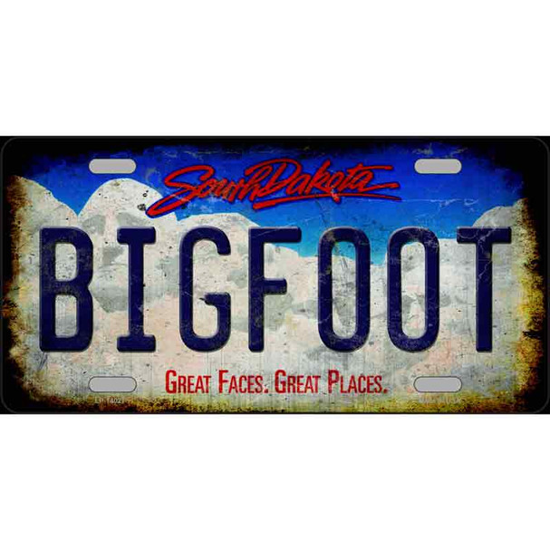 Bigfoot South Dakota Wholesale Novelty Metal License Plate Tag