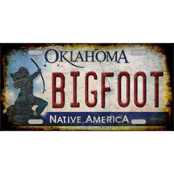 Bigfoot Oklahoma Wholesale Novelty Metal License Plate Tag