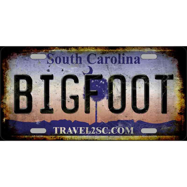 Bigfoot South Carolina Wholesale Novelty Metal License Plate Tag