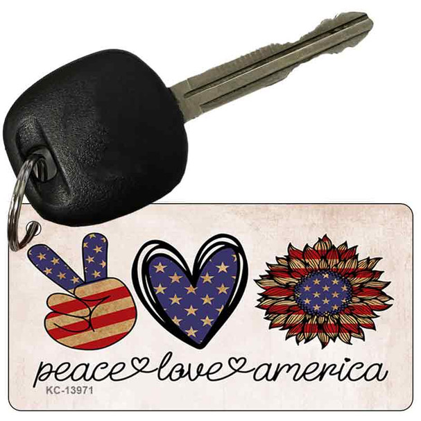 Peace Love America Wholesale Novelty Metal Key Chain