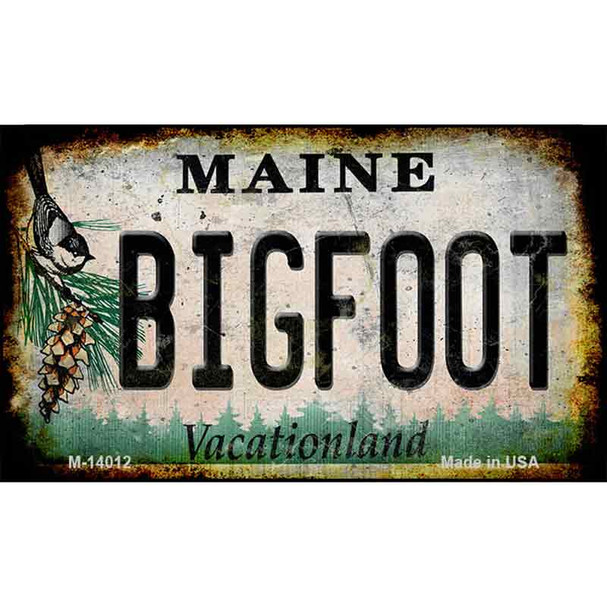 Bigfoot Maine Wholesale Novelty Metal Magnet