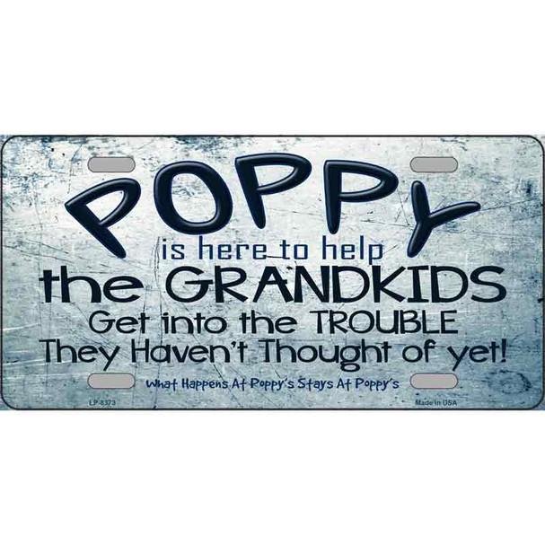 Poppy Is Here To Help Wholesale Metal Novelty License Plate