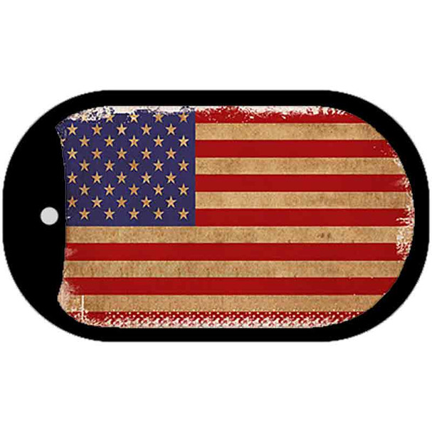 Grunge American Flag Wholesale Novelty Metal Dog Tag Necklace