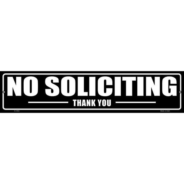 No Soliciting Thank You Wholesale Novelty Metal Street Sign