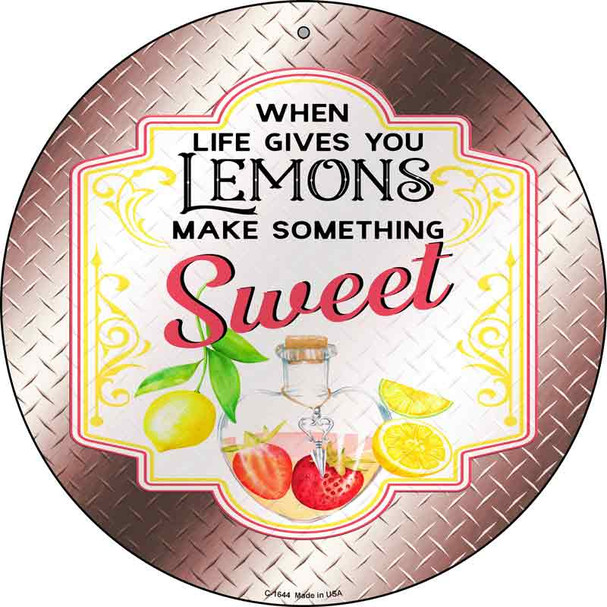 Make Something Sweet Burgundy Wholesale Novelty Metal Circle Sign