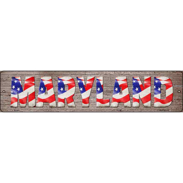 Maryland USA Flag Lettering Wholesale Novelty Metal Street Sign