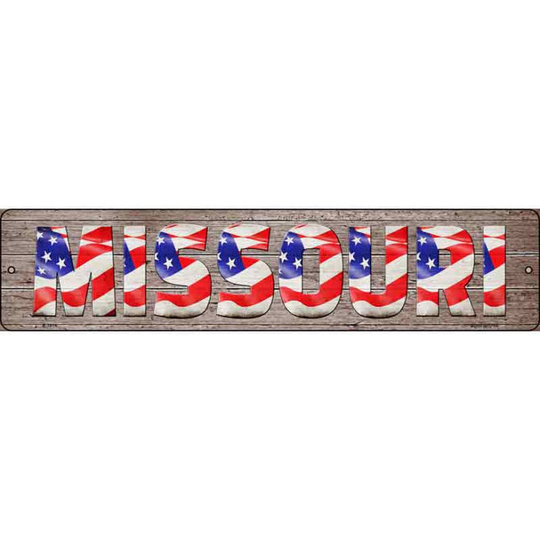 Missouri USA Flag Lettering Wholesale Novelty Metal Street Sign