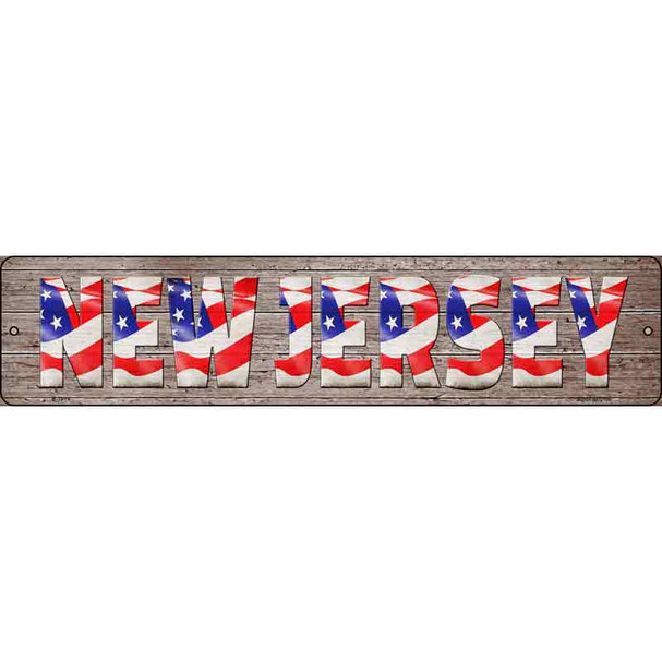 New Jersey USA Flag Lettering Wholesale Novelty Metal Street Sign