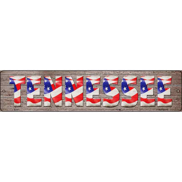 Tennessee USA Flag Lettering Wholesale Novelty Metal Street Sign