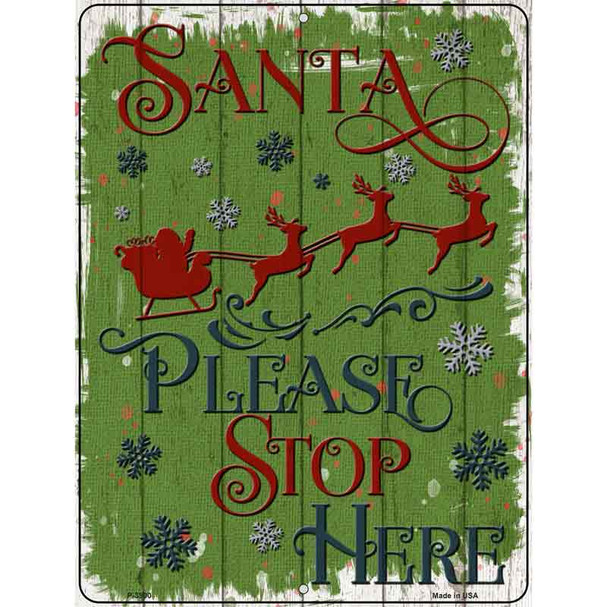 Santa Please Stop Here Wholesale Novelty Metal Parking Sign