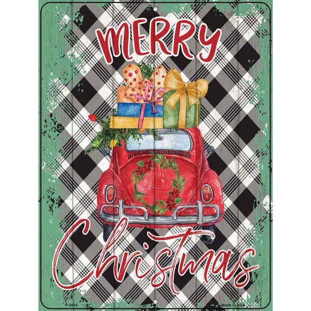 Merry Christmas Car Wholesale Novelty Metal Parking Sign