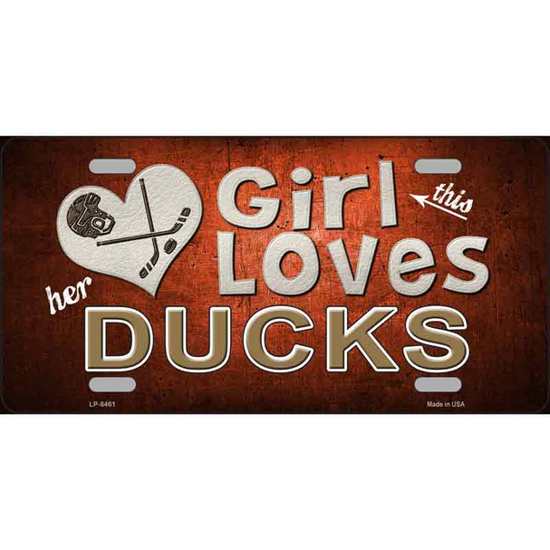 This Girl Loves Her Ducks Novelty Wholesale Metal License Plate