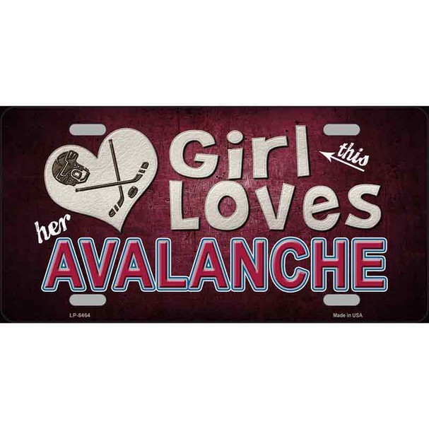 This Girl Loves Her Avalanche Novelty Wholesale Metal License Plate