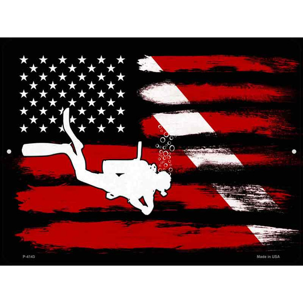 Diver|US Flag Wholesale Novelty Metal Parking Sign