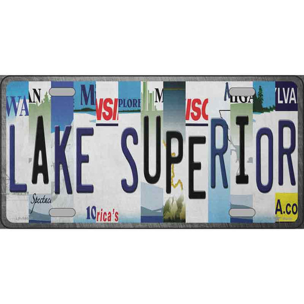 Lake Superior Strip Art Wholesale Novelty Metal License Plate Tag