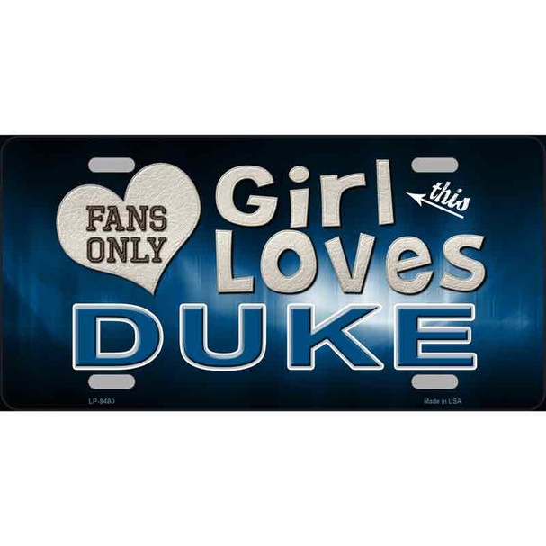 This Girl Loves Duke Novelty Wholesale Metal License Plate