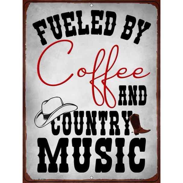 Coffee And Country Music Wholesale Novelty Metal Parking Sign