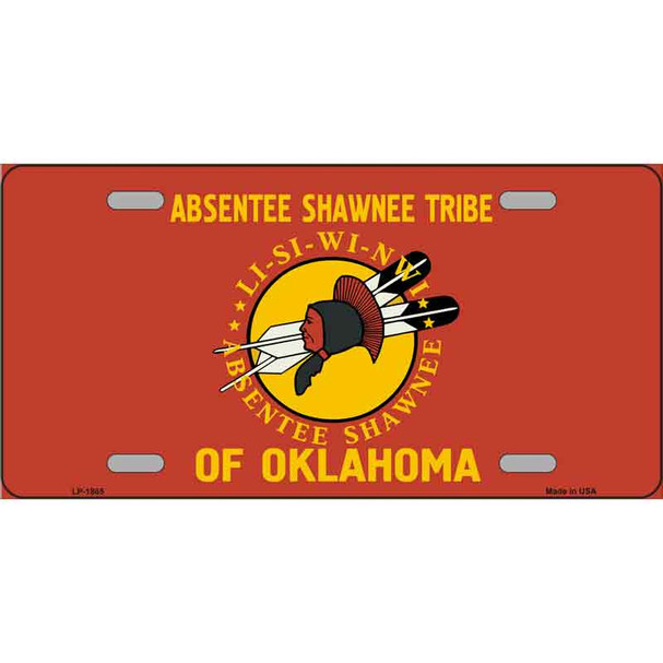 Absentee Shawnee Tribe Flag Wholesale Metal Novelty License Plate